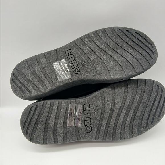 Lamo Zebra Print Suede Faux Fur Slip-On Loafers Moccasins Cozy Black White 10 - Picture 8 of 11